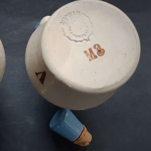 Buchan Pottery Portobello Scotland Oil and Vinegar Cruets Set - Picture 8 of 9